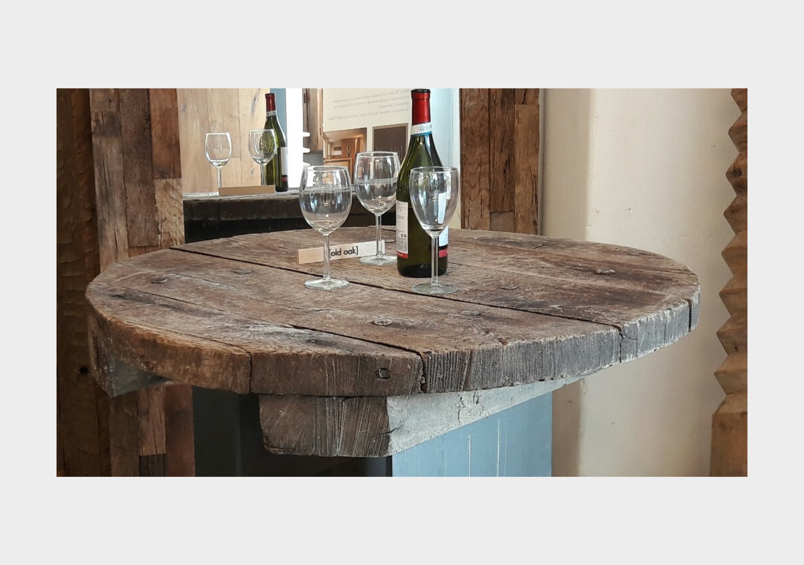 Stehtisch Holz massiv – Old Oak